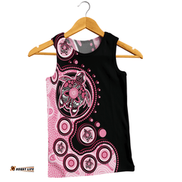 Amazing Aussie Australia Indigenous Turtle Aboriginal Dot Art Pink Men Tank Top