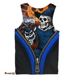 Amazing Aussie Carlton Halloween Night Reaper Zipper Men Tank Top