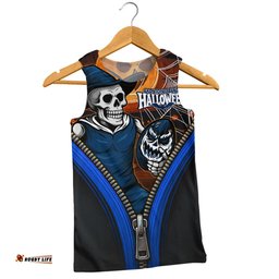Amazing Aussie Carlton Halloween Night Reaper Zipper Men Tank Top
