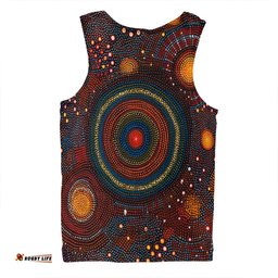 Amazing Aussie Australia Christmas Custom Personalised Aboriginal Inspired Patterns Men Tank Top