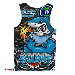 Amazing Aussie Cronulla Sutherland Sharks Spirit Of NAIDOC Series Men Tank Top