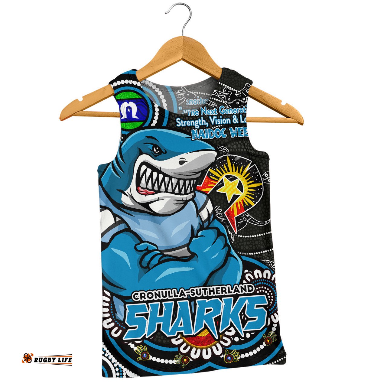Amazing Aussie Cronulla Sutherland Sharks Spirit Of NAIDOC Series Men Tank Top