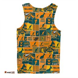 Amazing Aussie Australia Wallabies Team Of Us Die Hard Fan Supporters Comic Style Men Tank Top