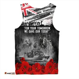 Amazing Aussie Australia We Gave Our Today Anzac Day Memorial Men Tank Top