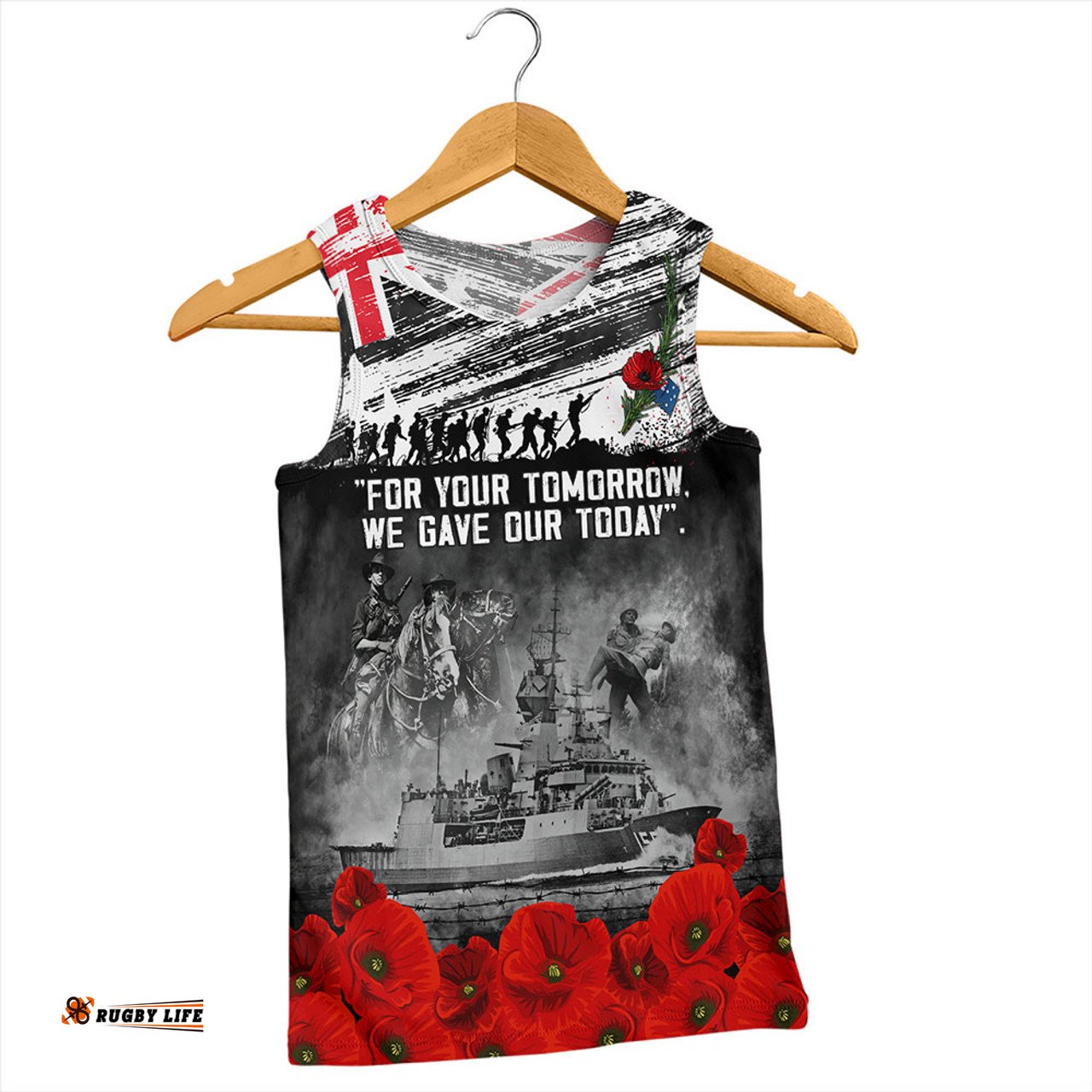 Amazing Aussie Australia We Gave Our Today Anzac Day Memorial Men Tank Top
