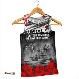 Amazing Aussie Australia We Gave Our Today Anzac Day Memorial Men Tank Top