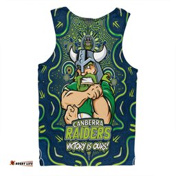 Amazing Aussie Canberra Raiders Aboriginal Pattern Inspired Victory Is Ours Men Tank Top