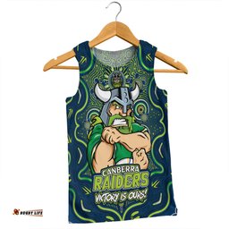 Amazing Aussie Canberra Raiders Aboriginal Pattern Inspired Victory Is Ours Men Tank Top