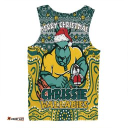 Amazing Aussie Australia Wallabies Christmas Custom Christmas Knit Patterns Vintage Jersey Ugly Men Tank Top