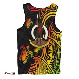 Amazing Aussie Australia South Sea Islanders Vanuatu Polynesian Reggae Tentacle Turtle Men Tank Top