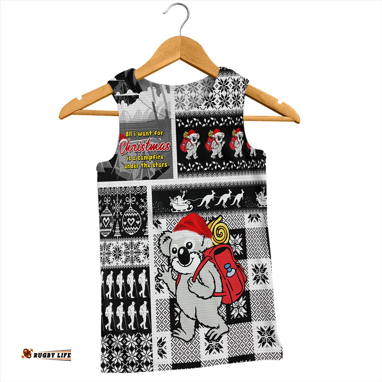 Amazing Aussie Australia Koala Wonderland Christmas Black Men Tank Top