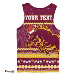 Amazing Aussie Brisbane Broncos Christmas Custom Ugly Xmas And Aboriginal Patterns For Die Hard Fan Men Tank Top