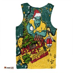 Amazing Aussie Australia Wallabies Christmas Custom Let's Get Lit Chrisse Pressie Men Tank Top