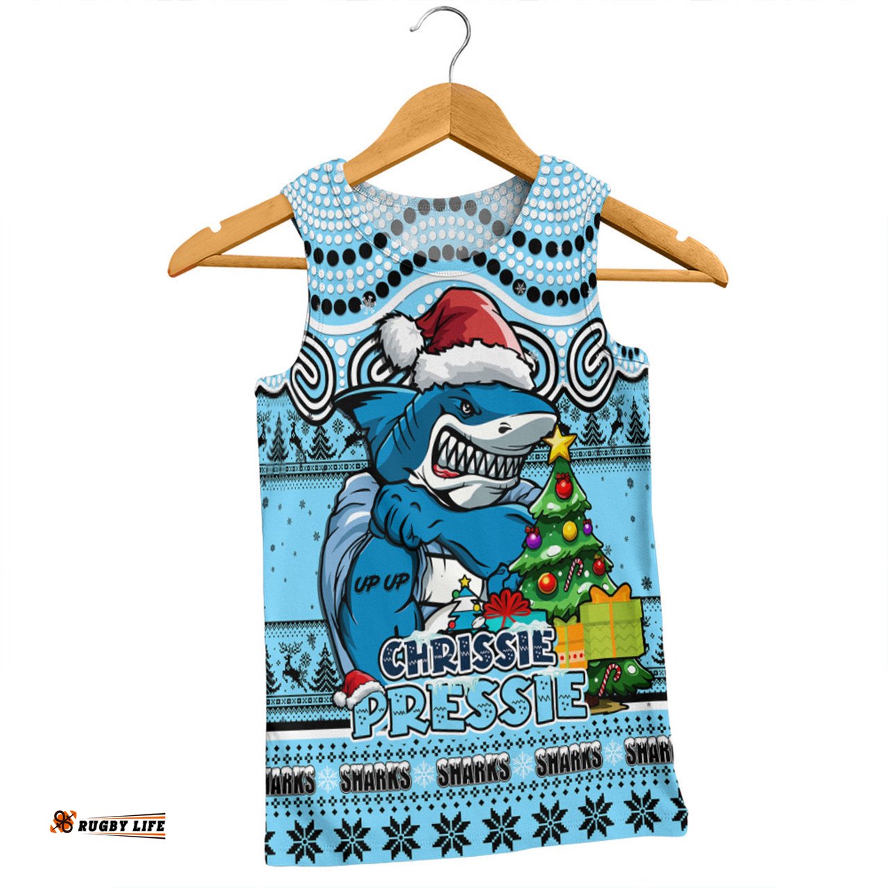 Amazing Aussie Cronulla Sutherland Sharks Aussie Ugly Christmas For Die Hard Fan Supporters Men Tank Top