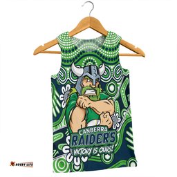 Amazing Aussie Canberra Raiders Aboriginal Inspired Tough Fan Rugby For Life Men Tank Top