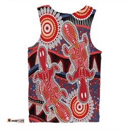 Amazing Aussie Australia Platypus Aboriginal Red Platypus With Aboriginal Art Dot Painting Patterns Inspired Men Tank Top