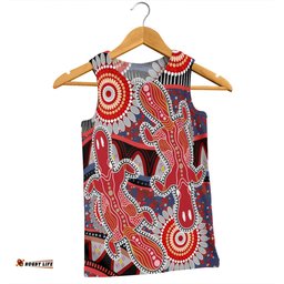 Amazing Aussie Australia Platypus Aboriginal Red Platypus With Aboriginal Art Dot Painting Patterns Inspired Men Tank Top