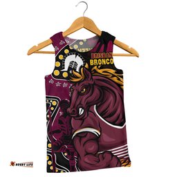 Amazing Aussie Brisbane Broncos NAIDOC Indigenous Warrior Spirit Men Tank Top