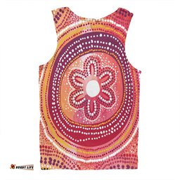 Amazing Aussie Australia Dot Painting Inspired Aboriginal Aboriginal Style Dot Men Tank Top