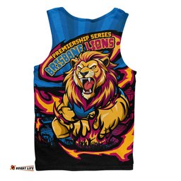 Amazing Aussie Brisbane Lions Premiership Series Flame Edition Men Tank Top