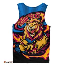 Amazing Aussie Brisbane Lions Premiership Series Flame Edition Men Tank Top