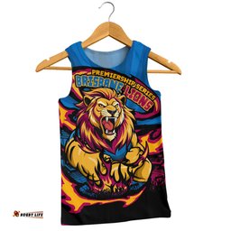 Amazing Aussie Brisbane Lions Premiership Series Flame Edition Men Tank Top