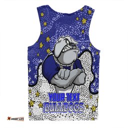 Amazing Aussie Canterbury Bankstown Bulldogs Custom Team With Dot And Star Patterns For Tough Fan Men Tank Top