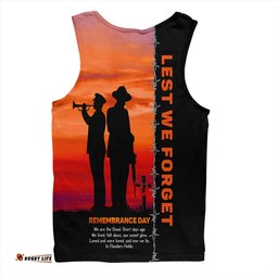 Amazing Aussie Australia Remembrance Day We Shall Not Forget We Will Remember Them Men Tank Top