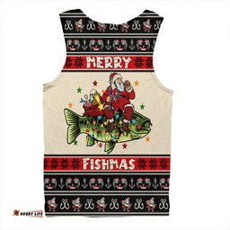 Amazing Aussie Australia Fishing Santa Ugly Christmas Men Tank Top