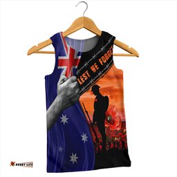 Amazing Aussie Australia Remembrance Day Australian Fallen Heroes Orange Men Tank Top