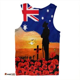 Amazing Aussie Australia Lest We Forget Remembrance Day Tribute Men Tank Top