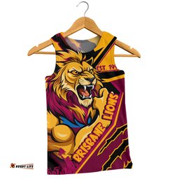 Amazing Aussie Brisbane Lions Battlefield Glory Gear Men Tank Top