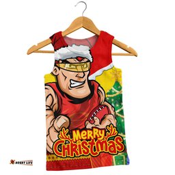 Amazing Aussie Gold Coast SUNS Santa Scoring Touchdown On Christmas Game Day Men Tank Top