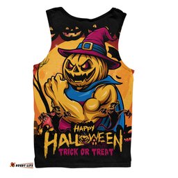 Amazing Aussie Brisbane Lions Dark Pumpkin Halloween Spirit Men Tank Top