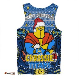 Amazing Aussie Gold Coast Titans Christmas Custom Christmas Knit Patterns Vintage Jersey Ugly Men Tank Top