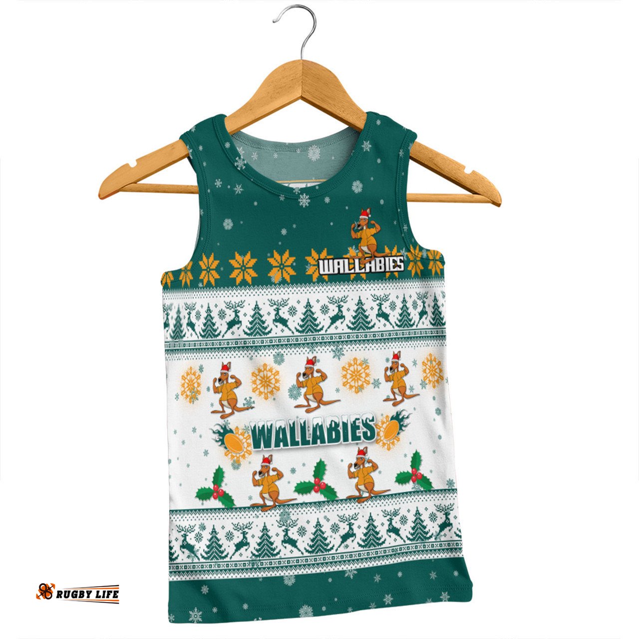 Amazing Aussie Australia Wallabies Christmas Custom Special Ugly Christmas Men Tank Top