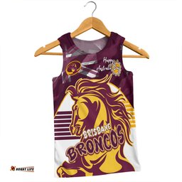 Amazing Aussie Brisbane Broncos Happy Australia Day We Are One And Free Men Tank Top