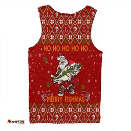 Amazing Aussie Australia Christmas Fishing Custom All I Want For Christmas Is A Big Bass Men Tank Top