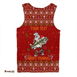 Amazing Aussie Australia Christmas Fishing Custom All I Want For Christmas Is A Big Bass Men Tank Top