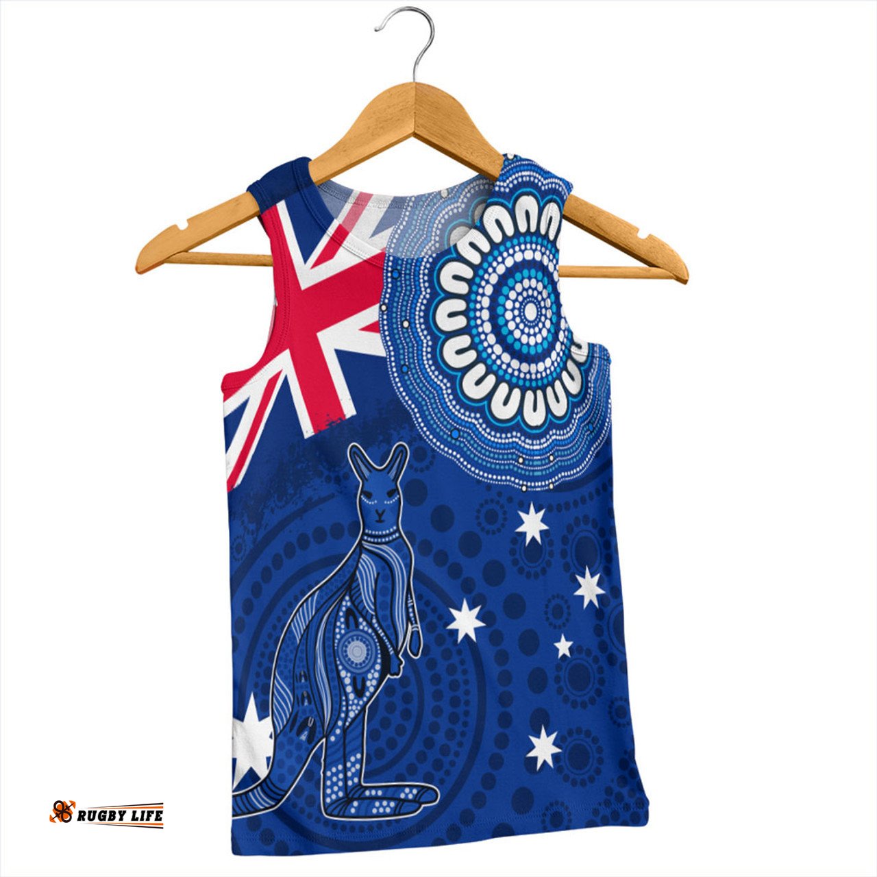 Amazing Aussie Australia Flag With Kangaroo Aboriginal Men Tank Top