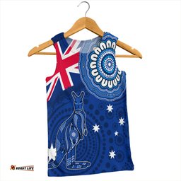 Amazing Aussie Australia Flag With Kangaroo Aboriginal Men Tank Top