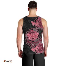 Australia Indigenous Mother's Day Men Tank Top Aboriginal Breast Cancer Ribbon