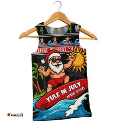Amazing Aussie Australia Santa's Yule Wave Ride Men Tank Top
