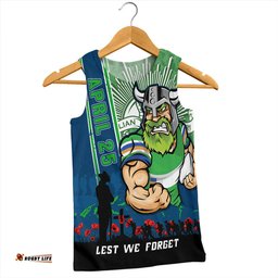 Amazing Aussie Canberra Raiders Anzac Day Lest We Forget Strong Fighting Spirit Men Tank Top