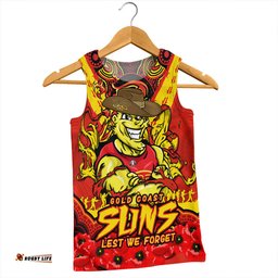 Amazing Aussie Gold Coast SUNS Ripped Legacy Of The Game The ANZAC Spirit Lives On Men Tank Top