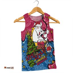 Amazing Aussie Brisbane Broncos Christmas Custom Let's Get Lit Chrisse Pressie Men Tank Top