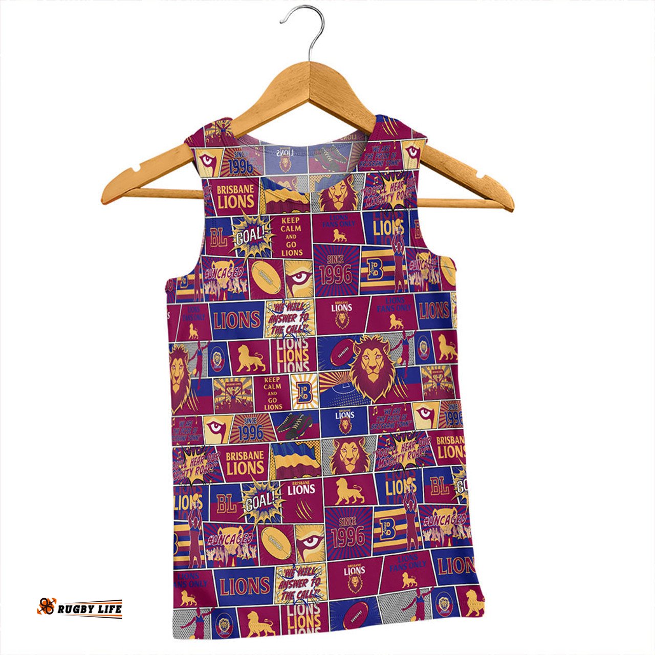 Amazing Aussie Brisbane Lions Legacy Of The Pride Comic Style Men Tank Top