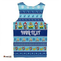 Amazing Aussie New South Wales Big Things Christmas Custom The Big Banana And Blue Heeler Men Tank Top