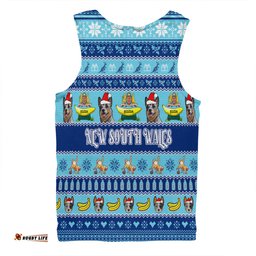 Amazing Aussie New South Wales Big Things Christmas Custom The Big Banana And Blue Heeler Men Tank Top