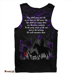 Amazing Aussie Australia Anzac Day Purple Poppy Tribute Remembered Together Men Tank Top